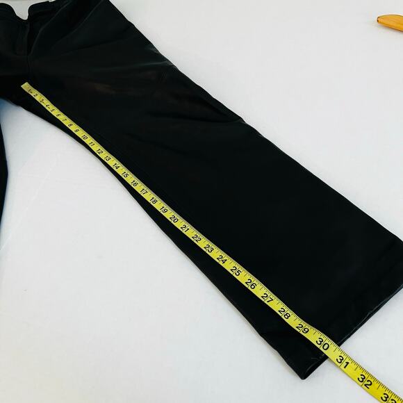 Jacqueline Ferrar Leather High Rise Straight Leg Pants Size 8 Black - Picture 7 of 8